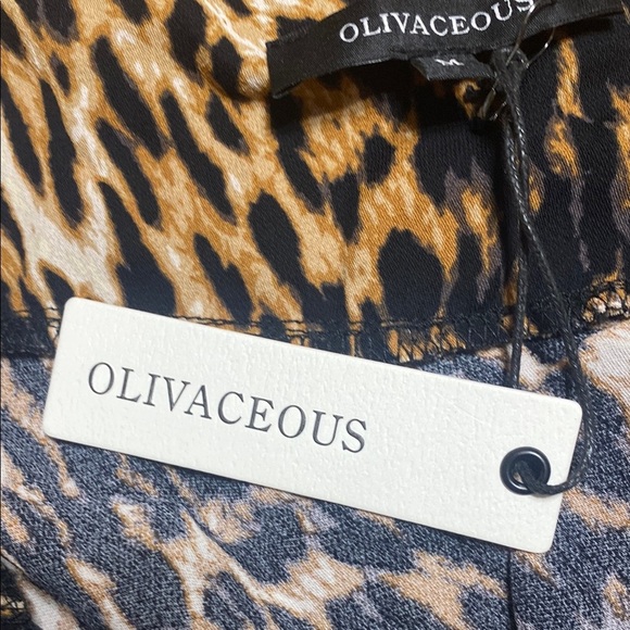 Olivaceous Leopard Print mini Slip Dress with spaghetti straps size medium - Picture 7 of 9